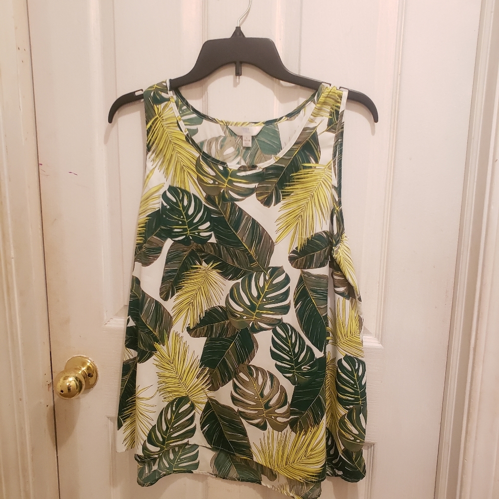 Floral flowy tank top